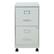 Front. OSP Home Furnishings - 2 Drawer Mobile Locking Metal File Cabinet - Gray.