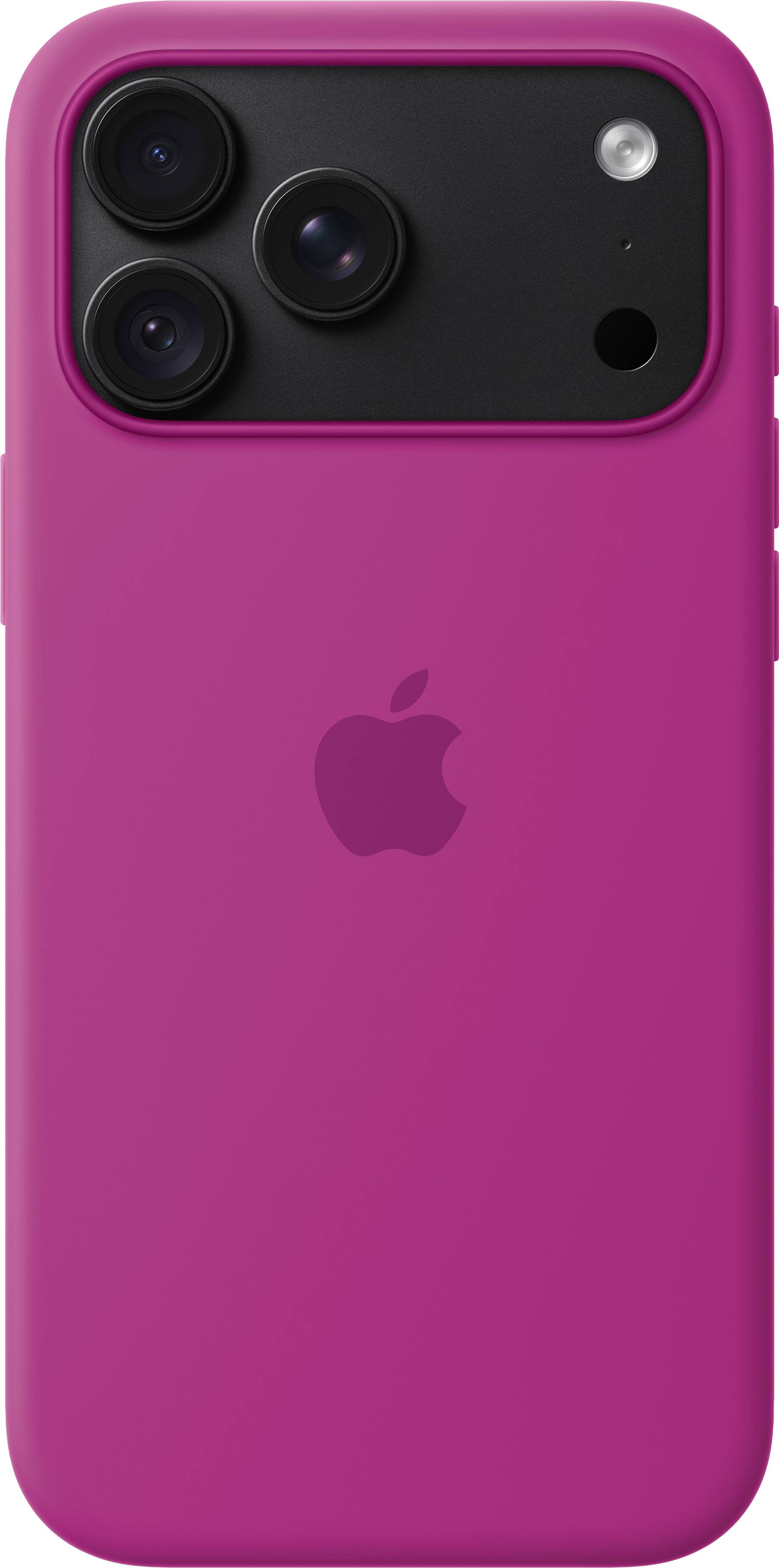 Alt View 3. Apple - iPhone 18 Pro Max Silicone Case with MagSafe (2026) - Magenta.