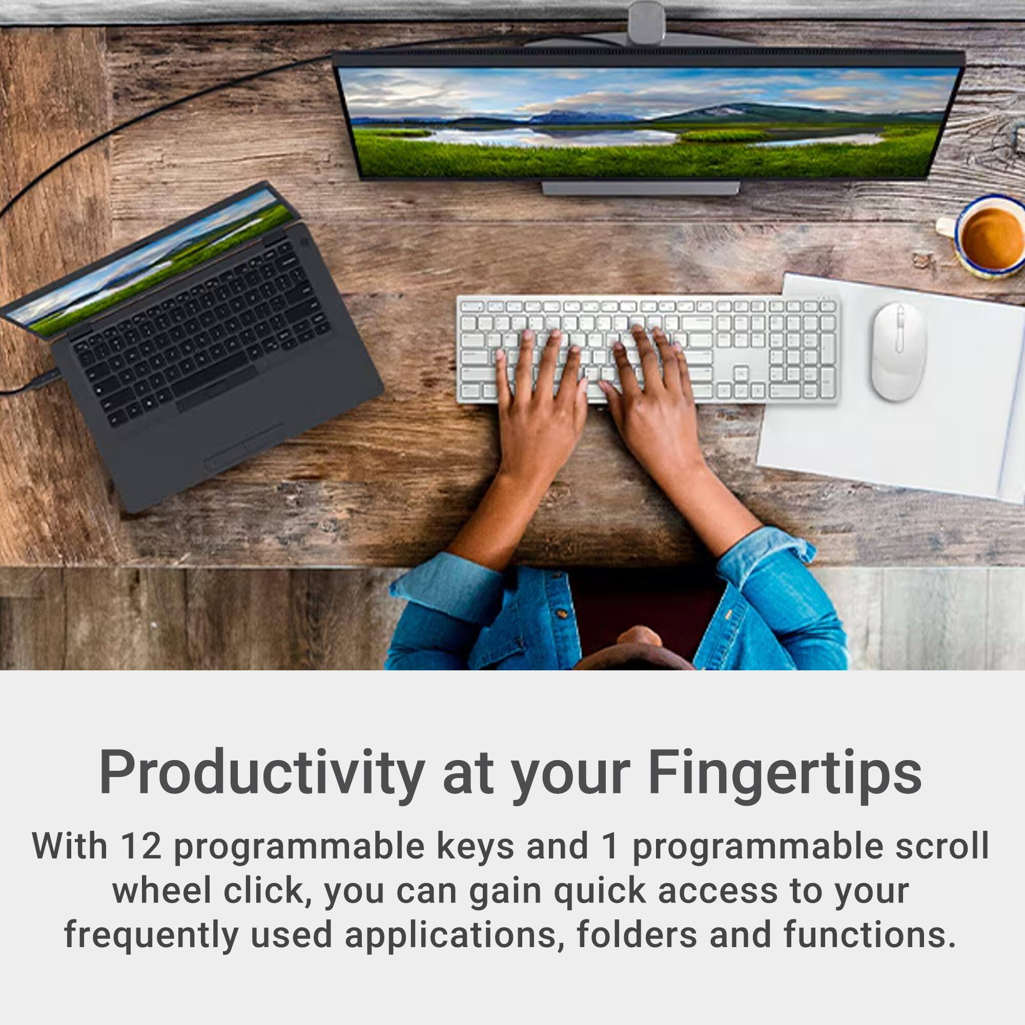 Productivity at your Fingertips

With 12 programmable keys and 1 programmable scroll wheel click, you can gain quick access to your frequently used applications, folders and functions.