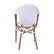 Alt View 5. Alamont Home - Lourdes 2 Pack All-Weather Commercial Paris Chairs with Bamboo Print Frame - White & Gray/Natural Frame.