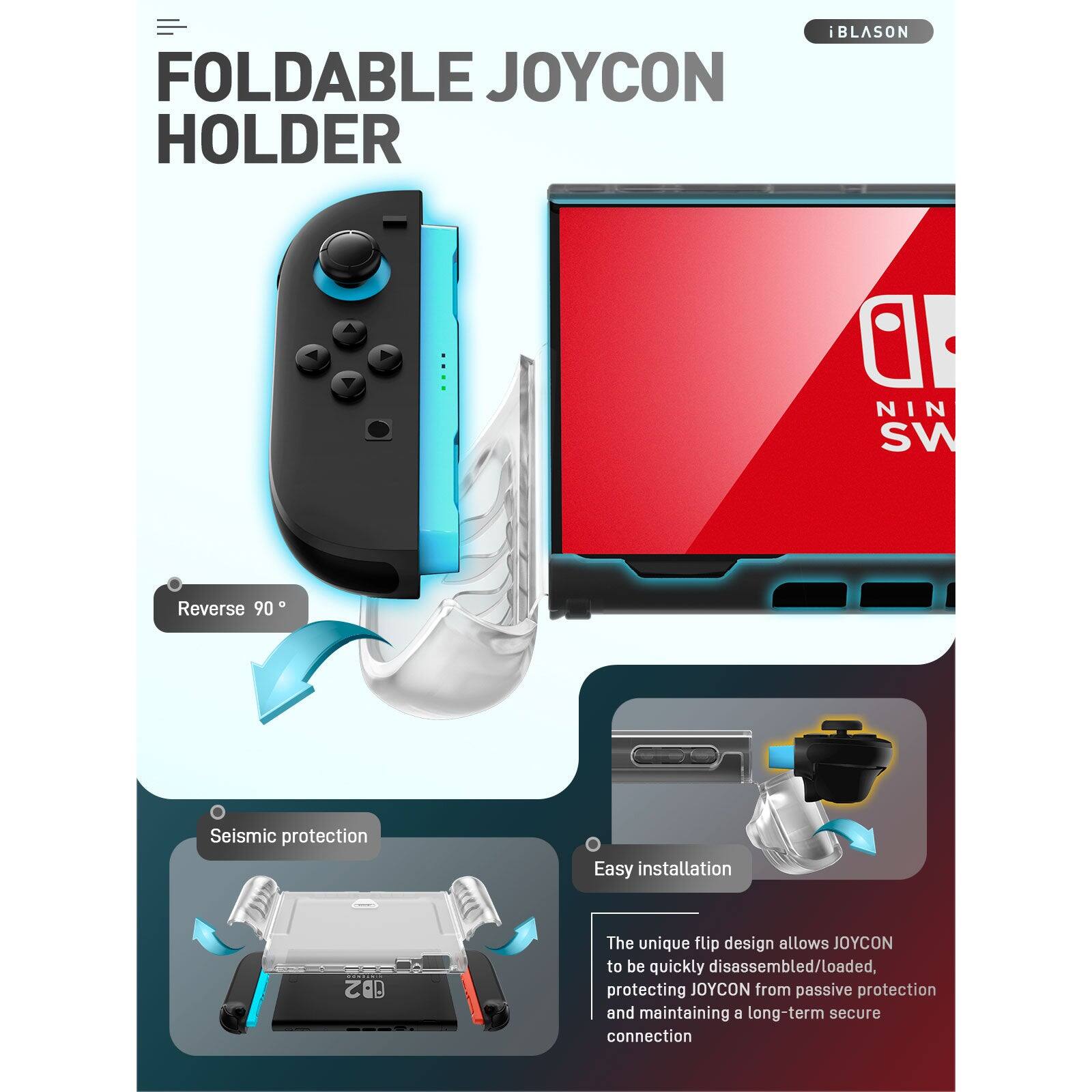 FOLDABLE JOYCON HOLDER

- Reverse 90°
- Seismic protection
- Easy installation

The unique flip design allows JOYCON to be quickly disassembled/loaded, protecting JOYCON from passive protection and maintaining a long-term secure connection.