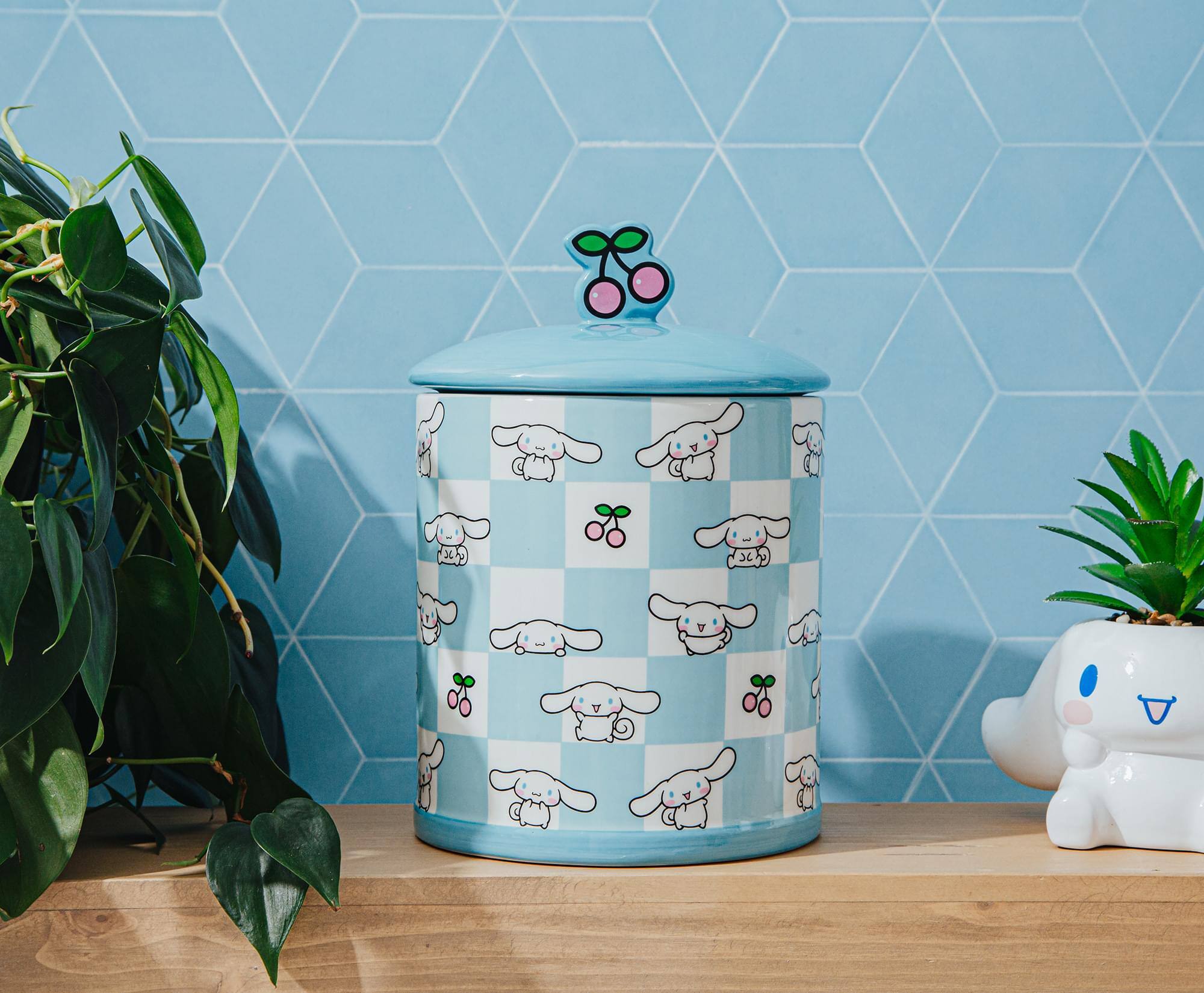 Alt View 10. Silver Buffalo - Sanrio Cinnamoroll Cherry Ceramic Snack Jar | Holds 64 Ounces - Blue.