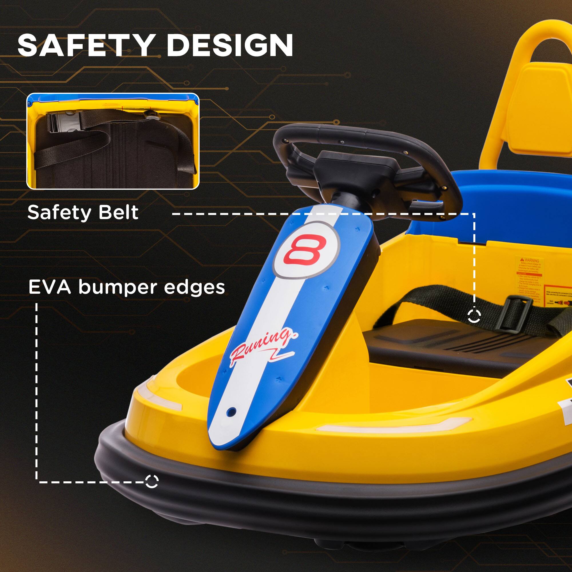 SAFETY DESIGN

Safety Belt

EVA bumper edges