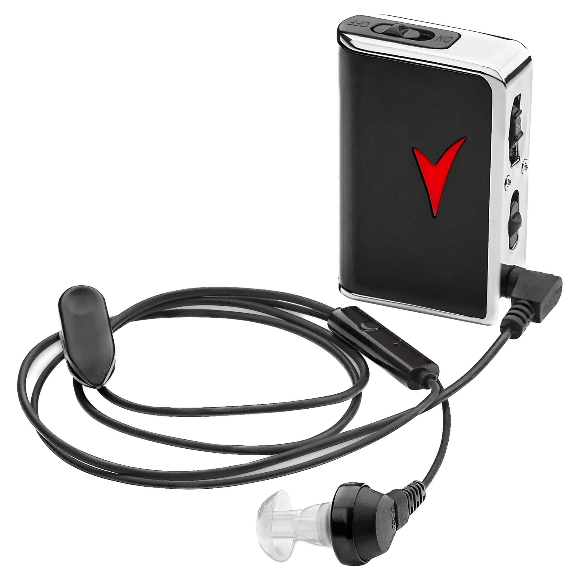 MEDca - Personal Sound Amplifier - Hearing Aids for Seniors, Audio Hearing Amplifier Device and Voice Enhancer Device - Black