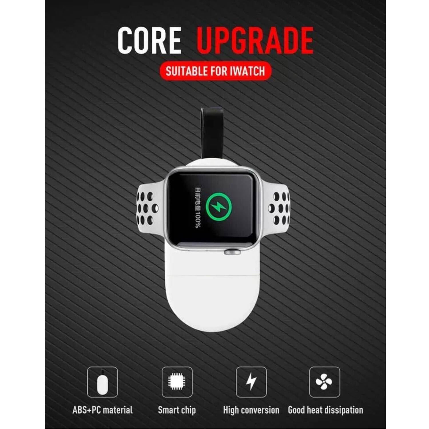 CORE UPGRADE  
SUITABLE FOR IWATCH  

- ABS+PC material  
- Smart chip  
- High conversion  
- Good heat dissipation