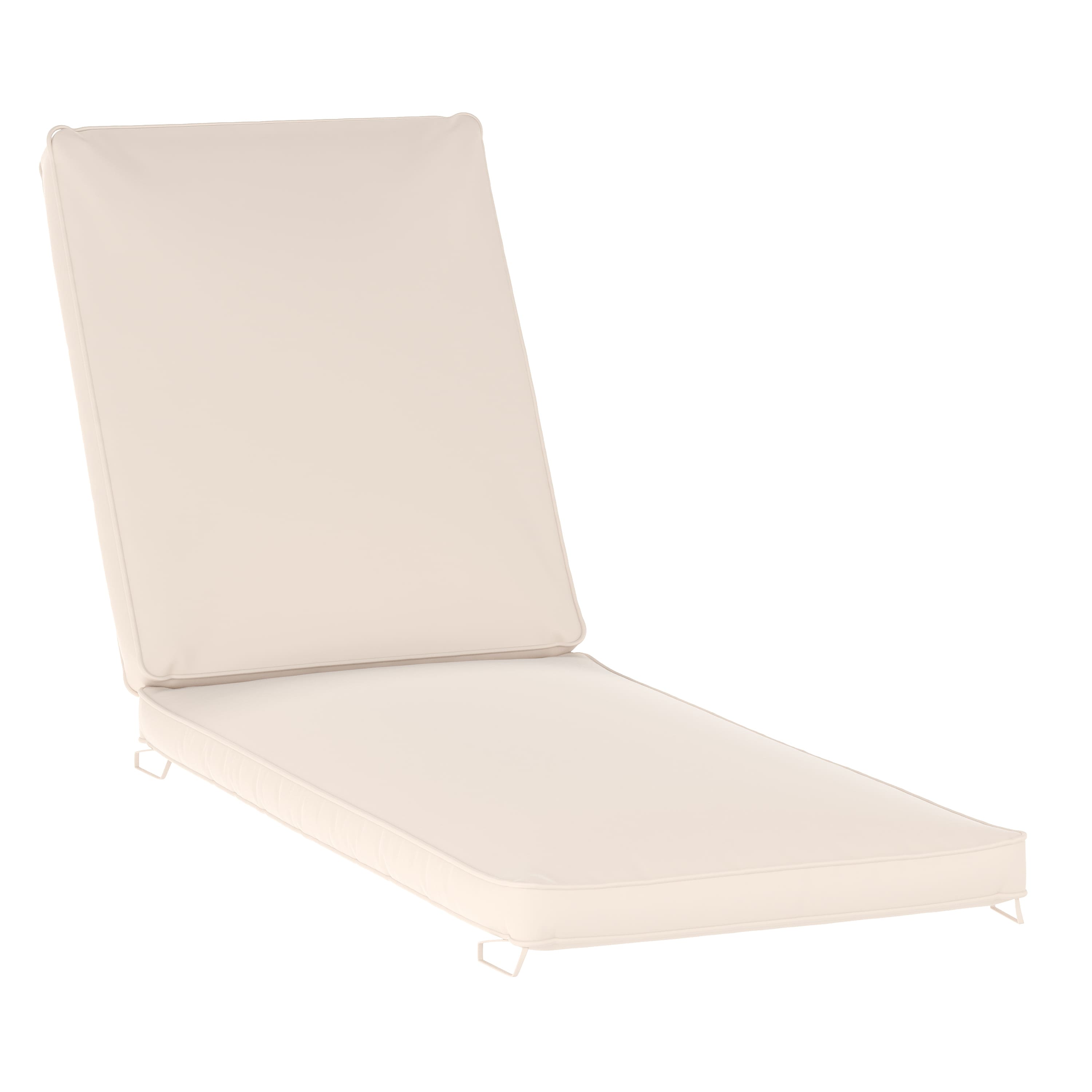 Emma + Oliver - Kavala Outdoor Water-Resistant Chaise Lounge Patio Cushion - Beige