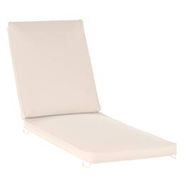 Emma + Oliver - Kavala Outdoor Water-Resistant Chaise Lounge Patio Cushion - Beige