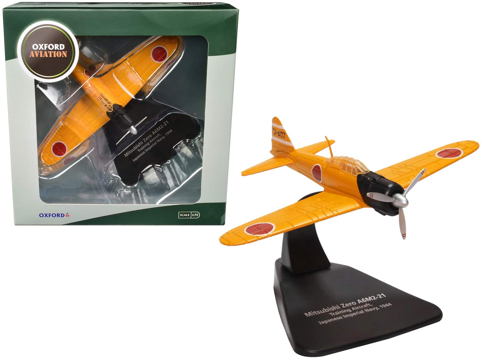 "Mitsubishi Zero A6M2-21 Fighter Aircraft ""Imperial Japanese Navy"" (1944) 1/72 Diecast Model Airplane by Oxford Diecast" price history on PriceWatchPro