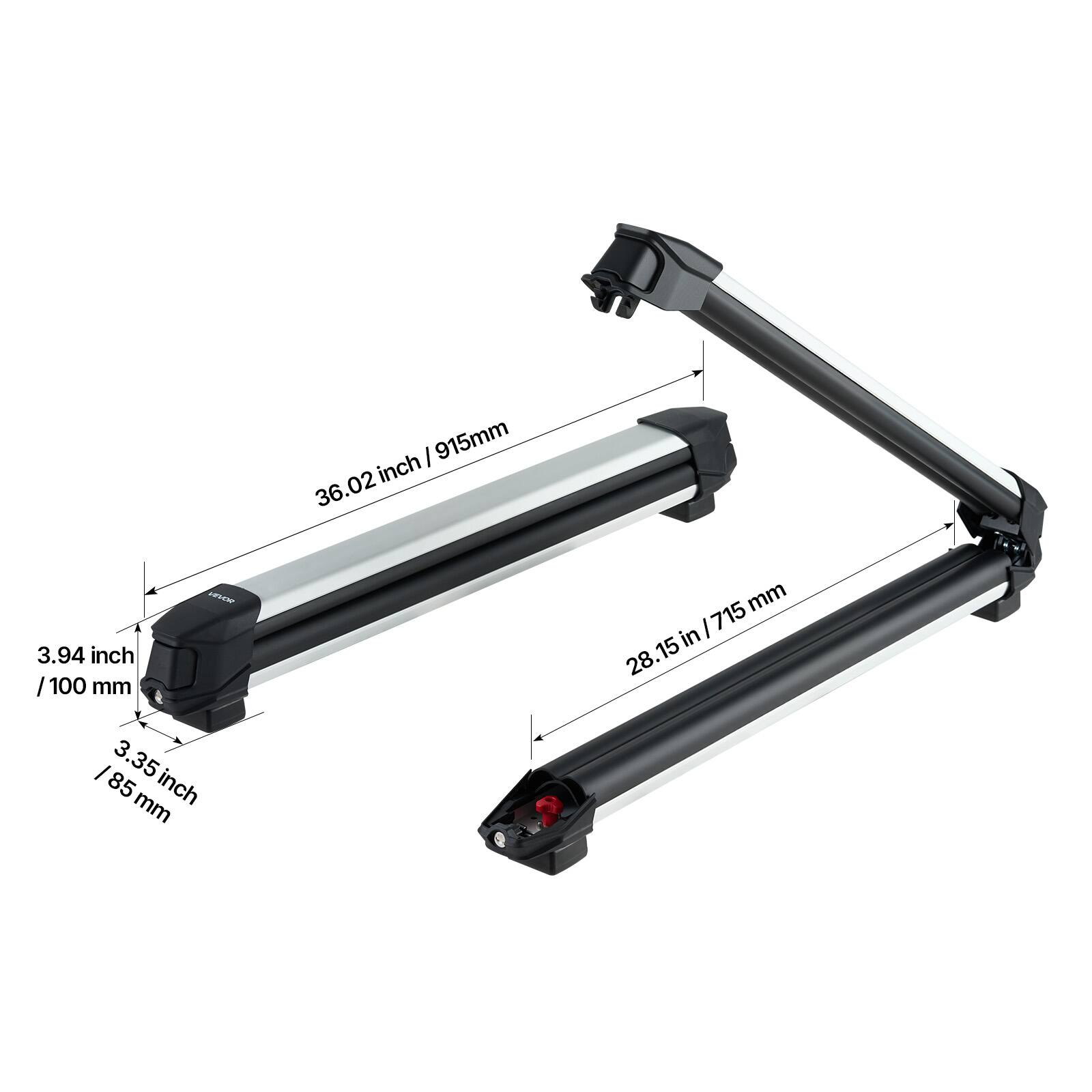 36.02 inch / 915mm  
3.94 inch / 100 mm  
3.35 inch / 85 mm  
28.15 in / 715 mm