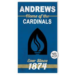Jardine - Andrews University Cardinals 11" x 20" Indoor/Outdoor Home Of The Sign - Blue