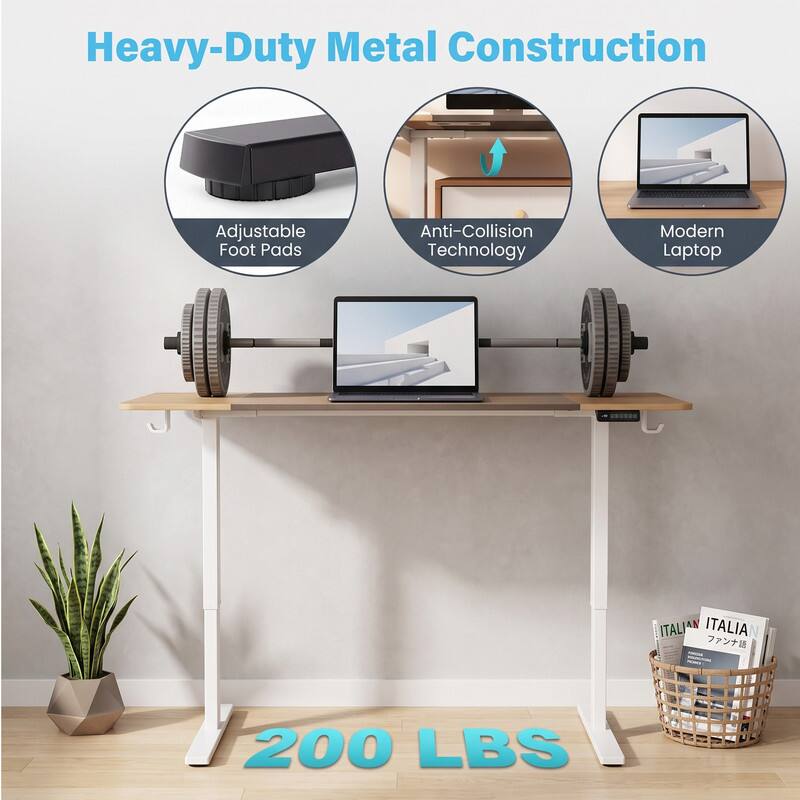 Heavy-Duty Metal Construction Adjustable Foot Pads Anti-Collision Technology Modern Laptop 200 LBS