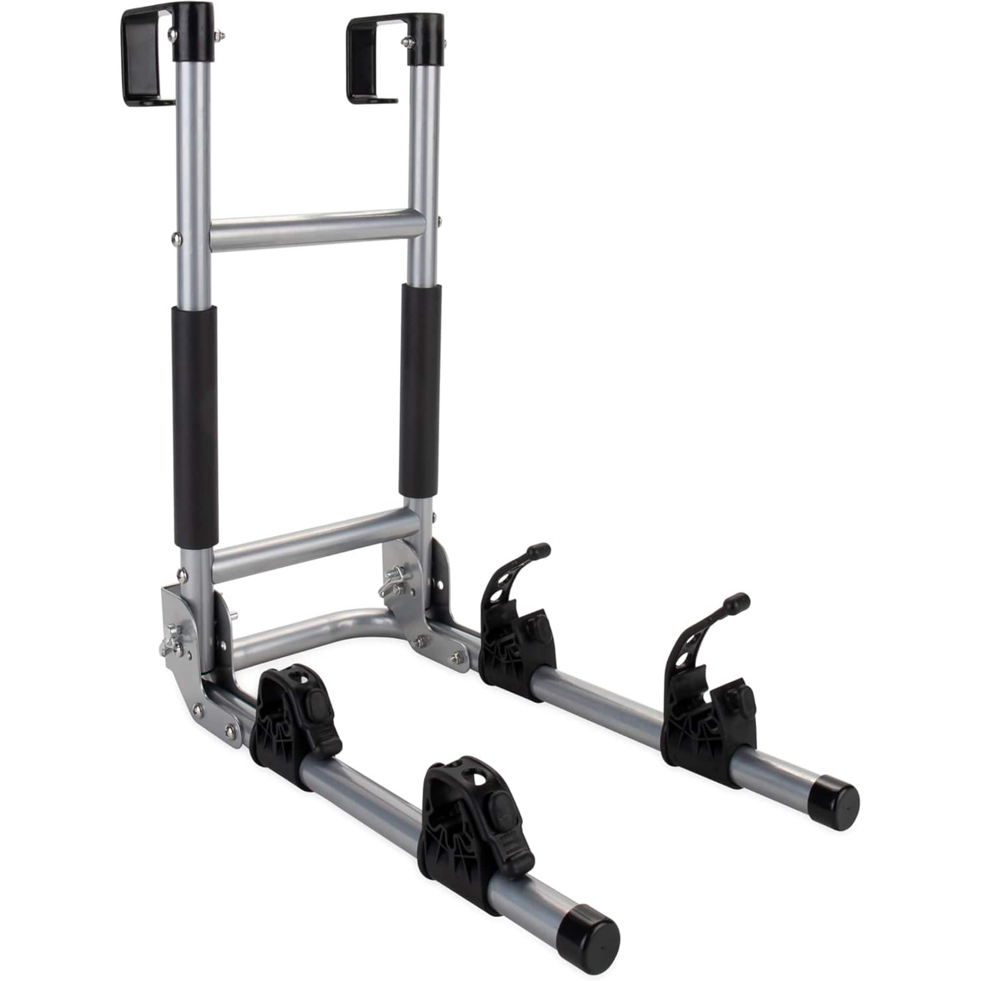 Camco - RV Ladder Mount Bike Rack, Up to 2 Bikes, Foldable, 60 lb Capacity - Black