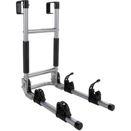 Camco - RV Ladder Mount Bike Rack, Up to 2 Bikes, Foldable, 60 lb Capacity - Black