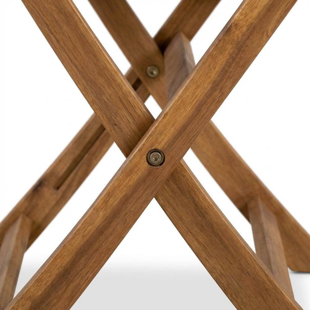 Angle. Outdoor Escape - Oil-Finish Wooden Outdoor Patio Chair Set of 2 - Durable Finish - Brown.