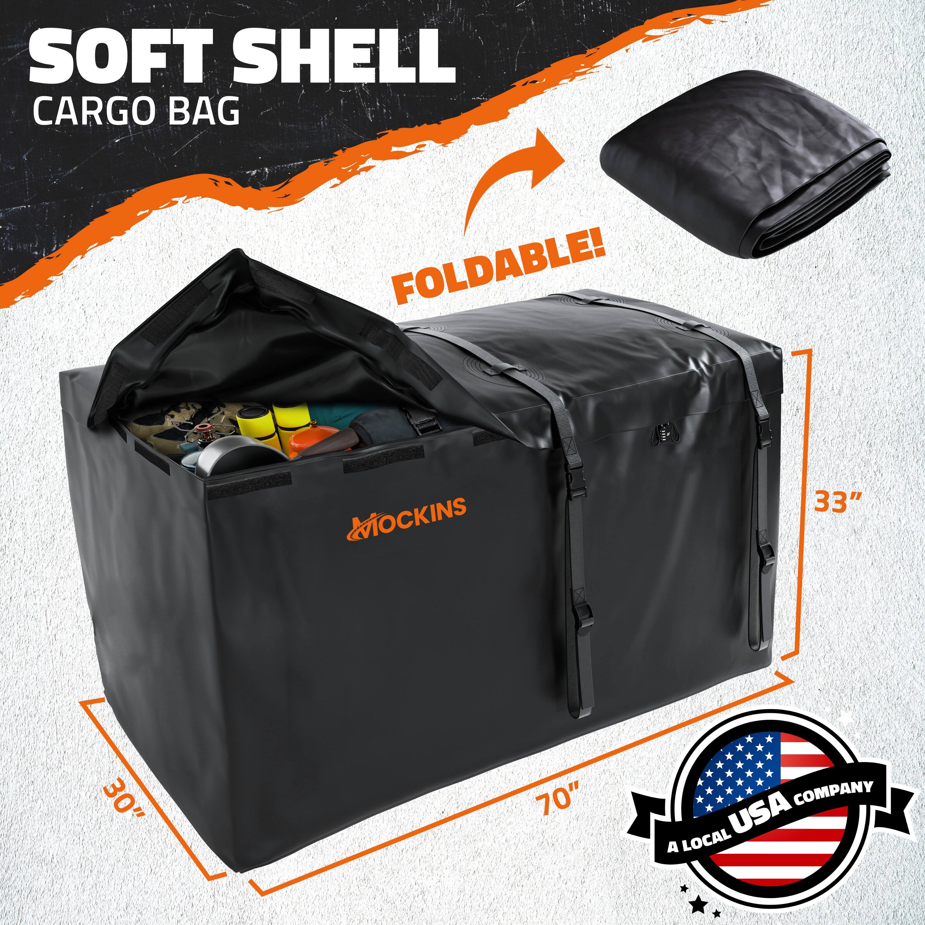 SOFT SHELL CARGO BAG  
FOLDABLE!  

MOCKINS  

33"  
30"  
70"  

A LOCAL USA COMPANY