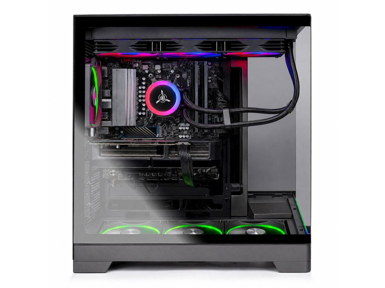 Alt View 3. Skytech Gaming - Skytech HARPY - AMD Ryzen 7 9800X3D, 9070XT, 32GB 5600 MHz DDR5 RAM, 850W GOLD A3 PSU - Black.