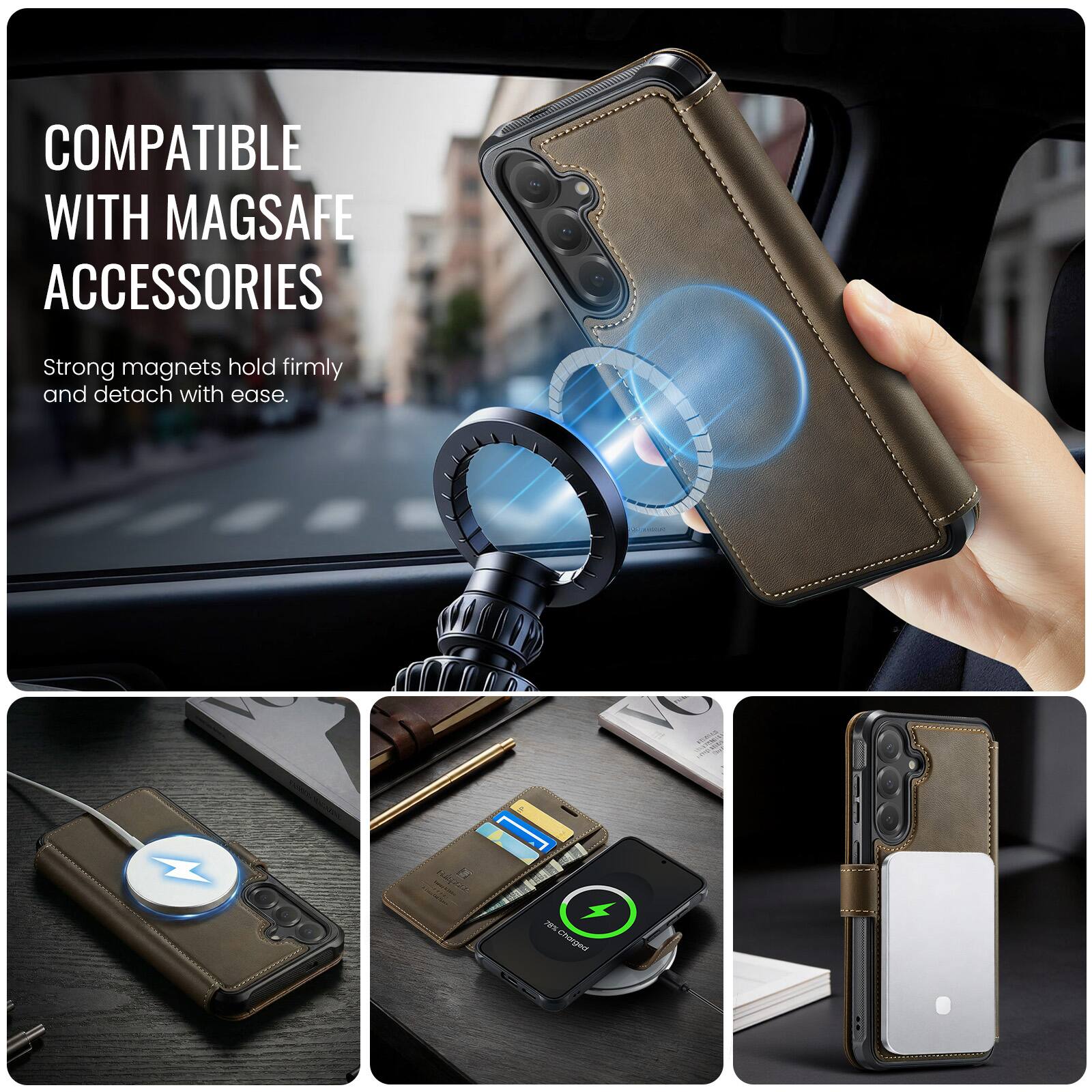 COMPATIBLE WITH MAGSAFE ACCESSORIES

Strong magnets hold firmly and detach with ease.