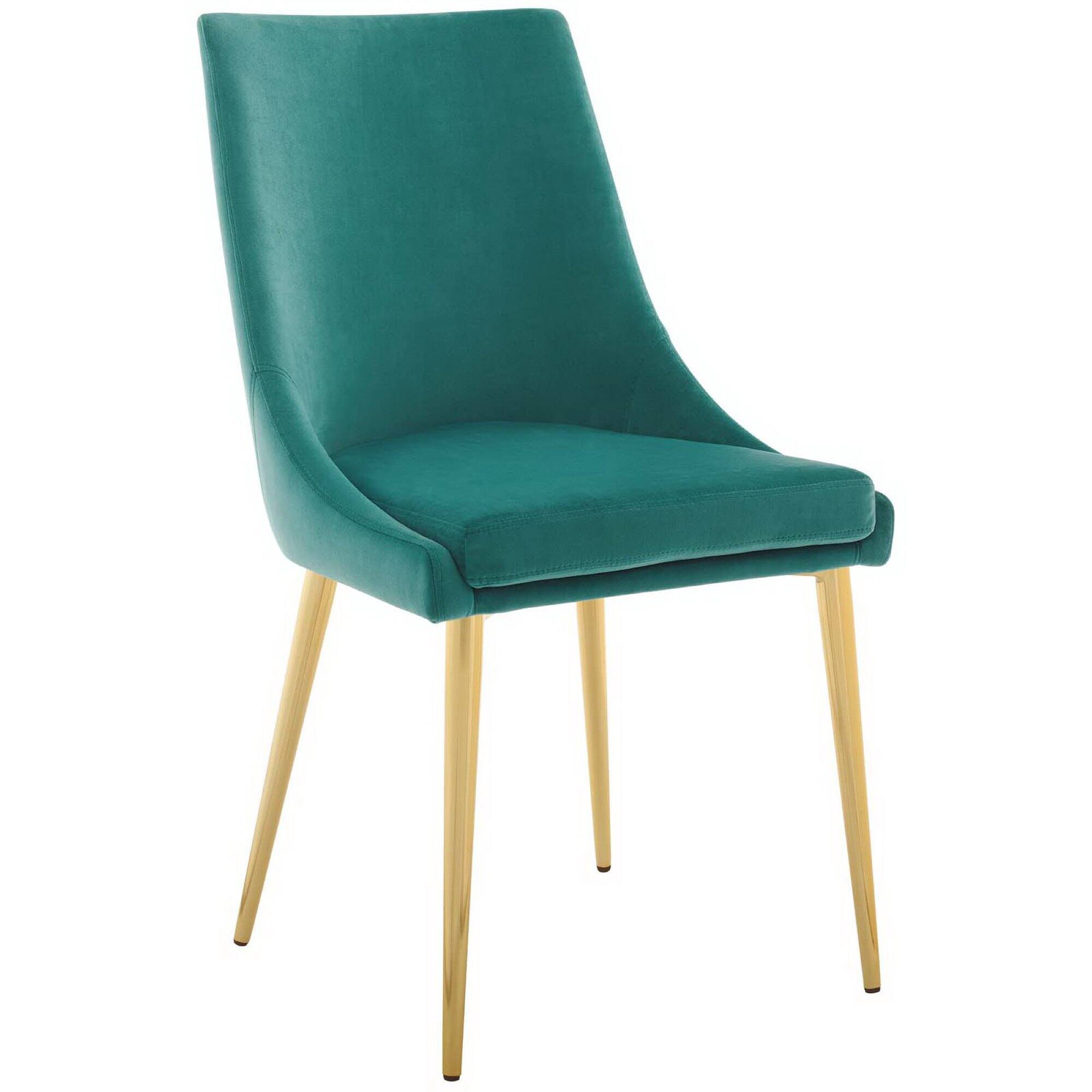 Angle. Modway - Viscount Modern Accent Performance Velvet Dining Chair by Modway - Teal.
