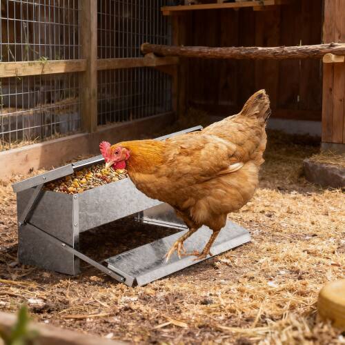 Alt View 7. Winado - Chicken Nesting Boxes, Metal Egg Laying Box Feeder for Garden Chicken Coop - Sliver.