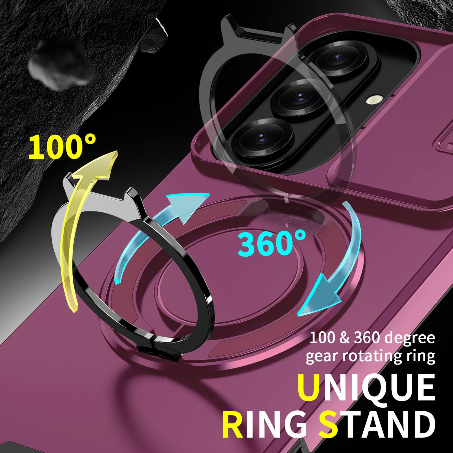100
360
100 & 360 degree gear rotating ring UNIQUE RING STAND