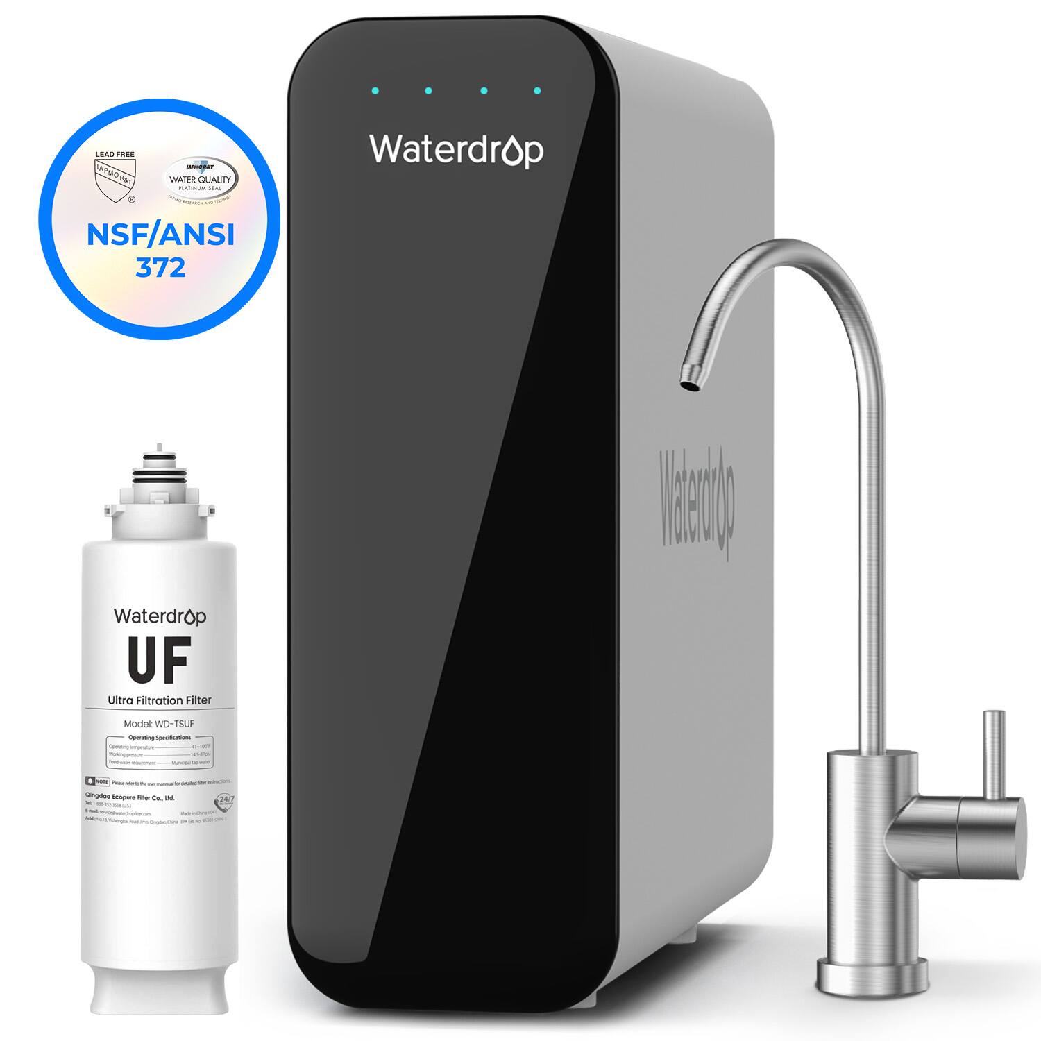 Waterdrop - TSU-W Under Sink Water Filter System Extra WD-TSUF Water Filter - White