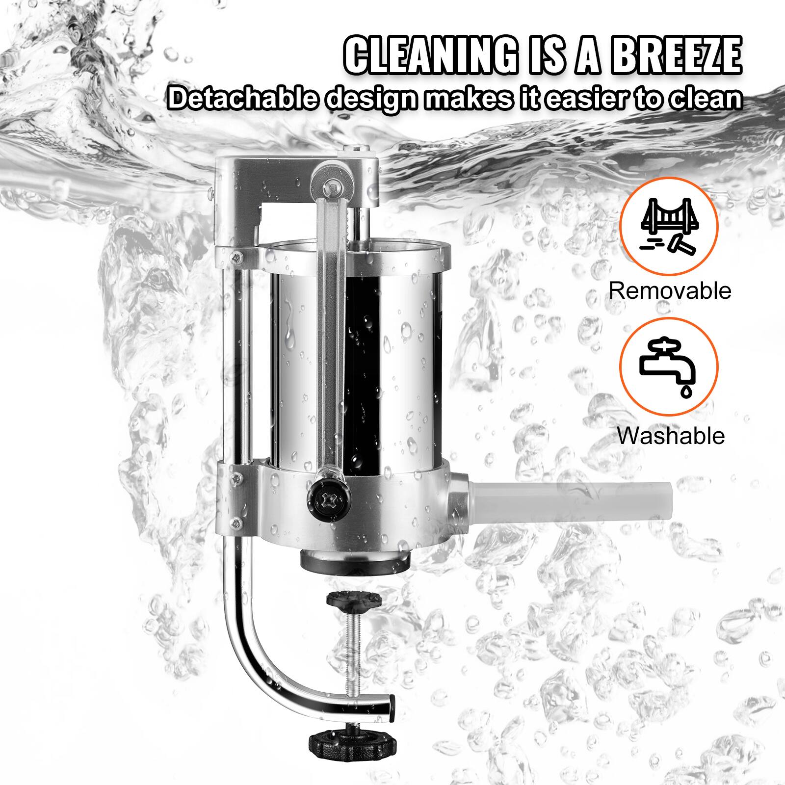 CLEANING IS A BREEZE  
Detachable design makes it easier to clean  
Removable  
Washable