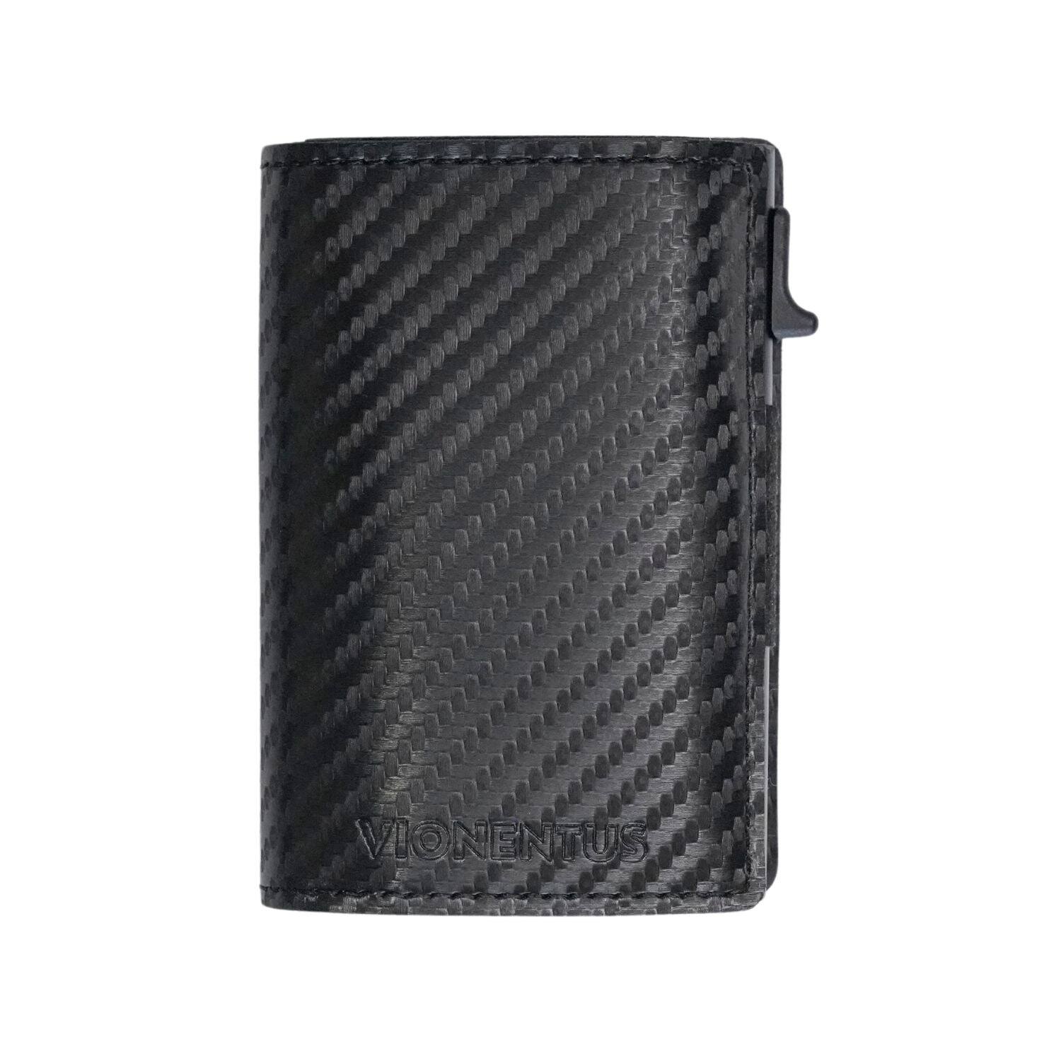 Left. Vionentus - Slim AirTag Wallet VN100 Elite - Dark Brown.