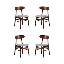 New Classic Furniture - Morocco Light Solid Wood Dining Chair (Set of 4) - Gray