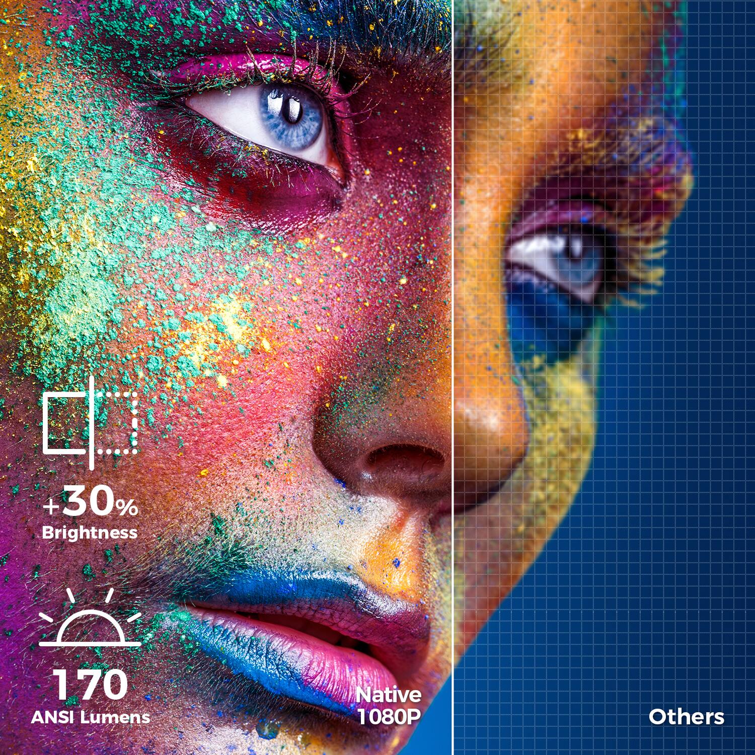 Alt View 17. Vankyo - Leisure 470 Pro Native 1080P Wireless Single LCD Mini Projector - White.