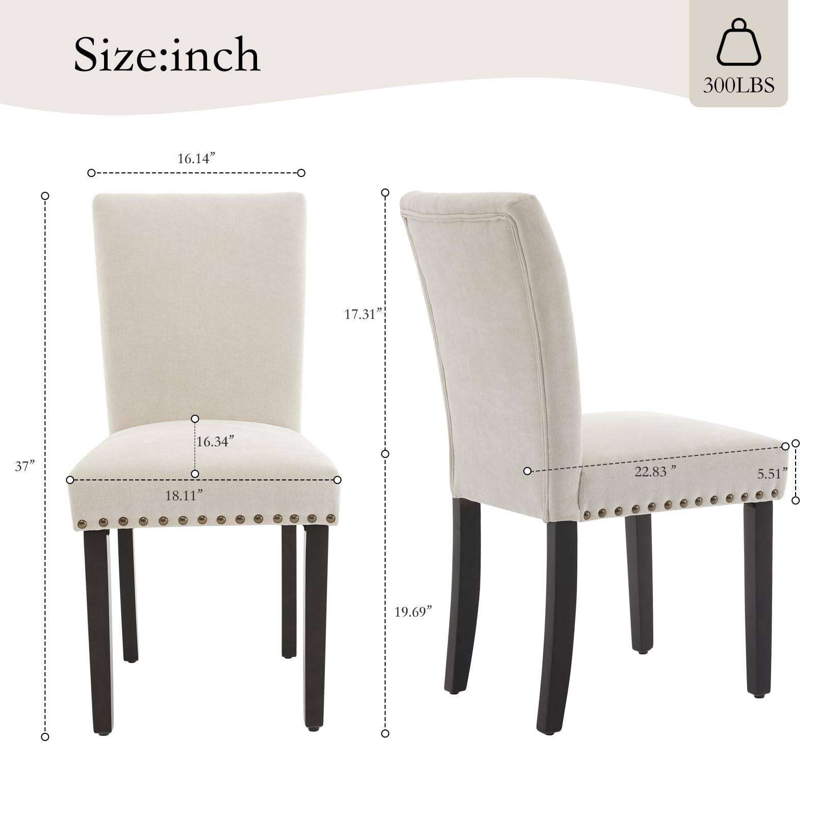 Size: inch  
300LBS  

- Height: 37"  
- Width: 18.11"  
- Depth: 16.34"  
- Seat Height: 16.14"  
- Back Height: 17.31"  
- Armrest Height: 19.69"  
- Armrest Width: 22.83"  
- Armrest Depth: 5.51"