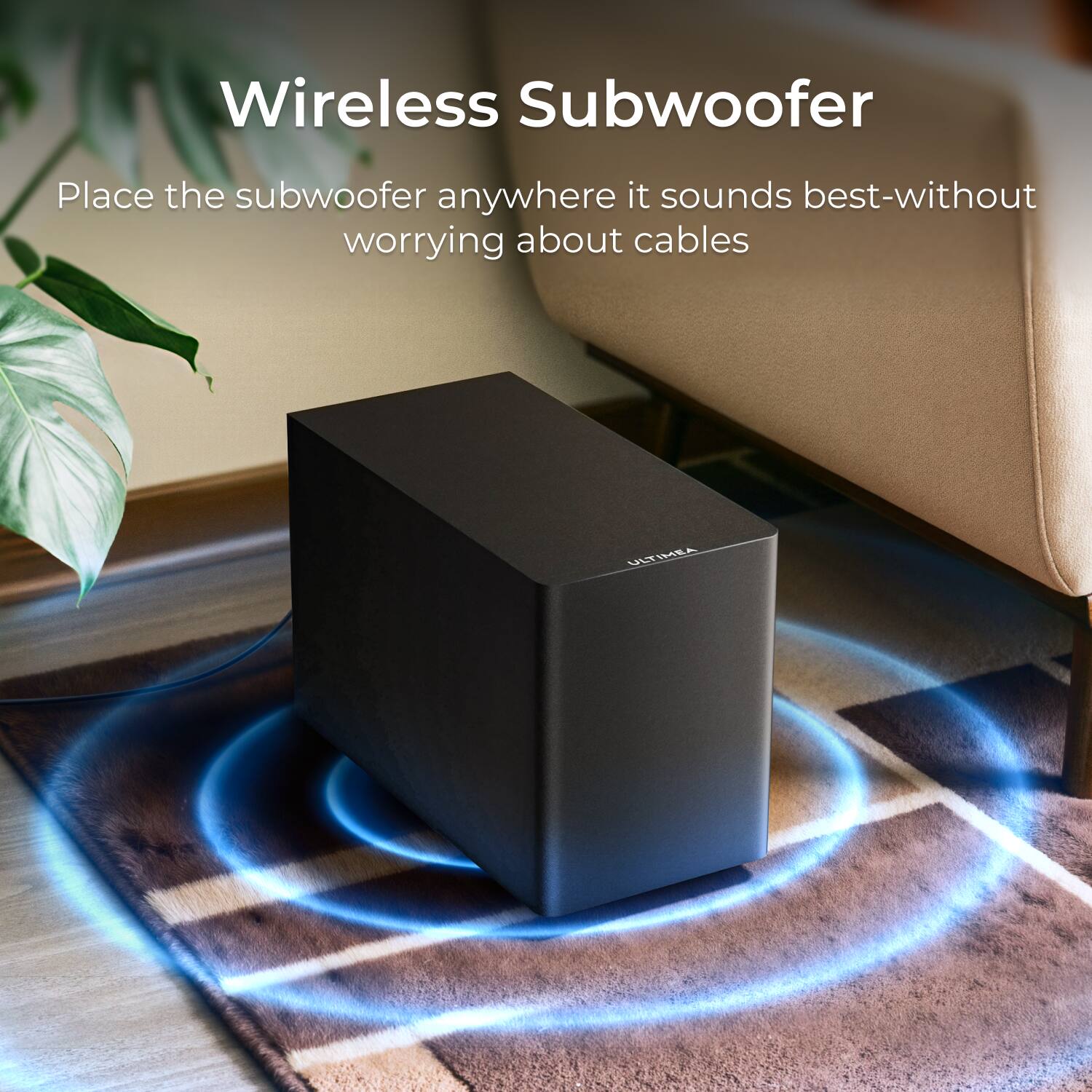 Wireless Subwoofer  
Place the subwoofer anywhere it sounds best-without worrying about cables