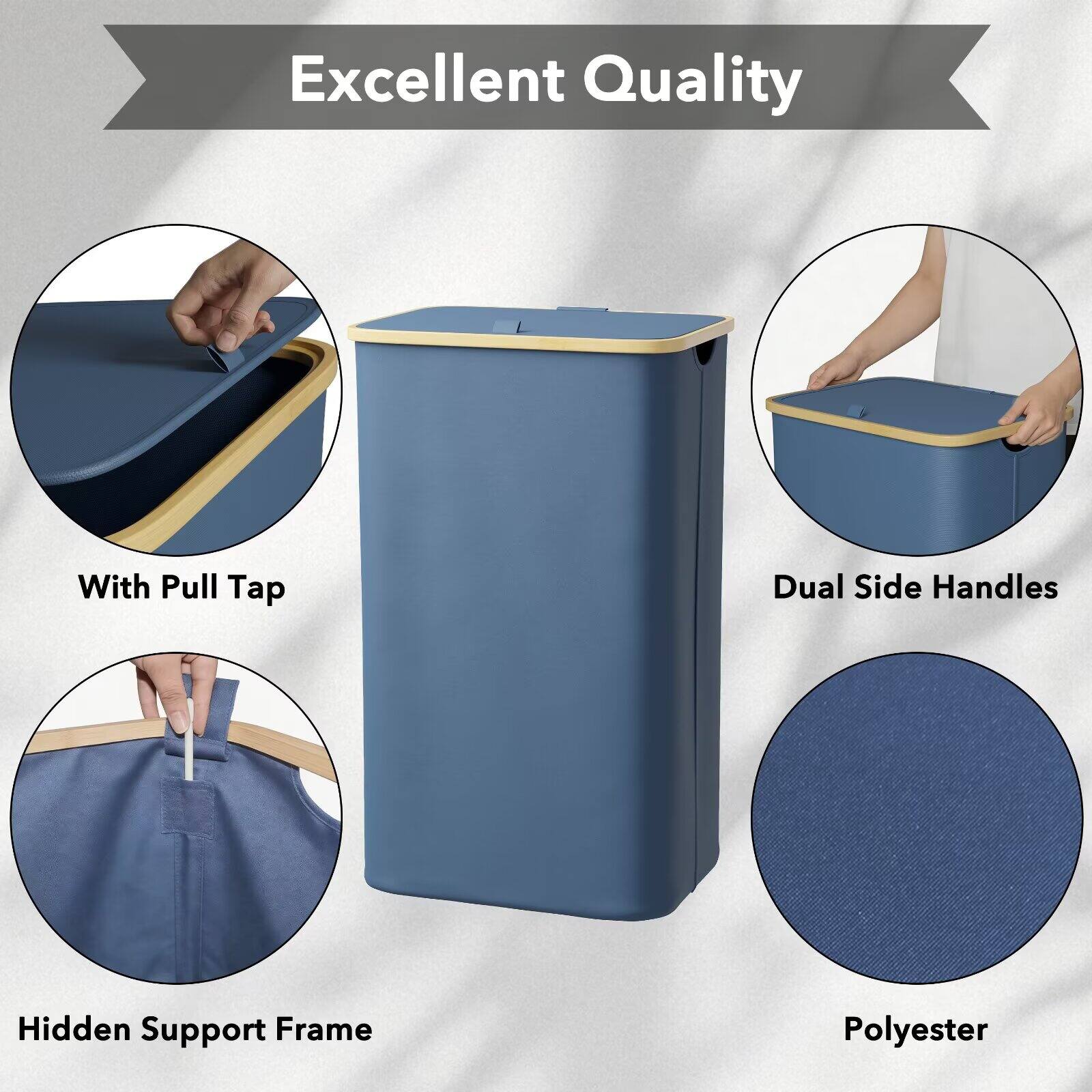 Excellent Quality

- With Pull Tap
- Dual Side Handles
- Hidden Support Frame
- Polyester