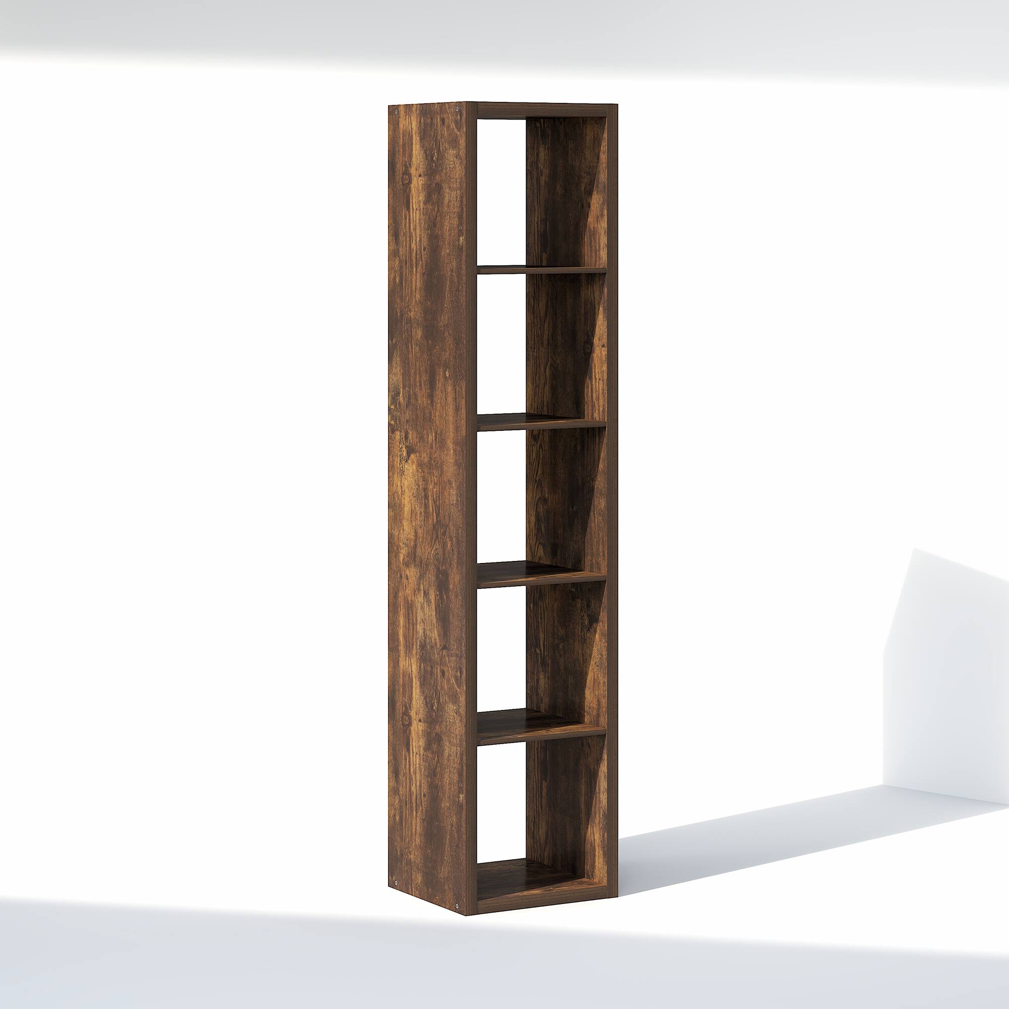 Alt View 4. Furinno - CUBIC Closet Organizers, 5-Cube Closet Organizer, Open Shelf, Extra Thick Frame, for Wardrobe, Bedroom, Living Room - Amber Pine.