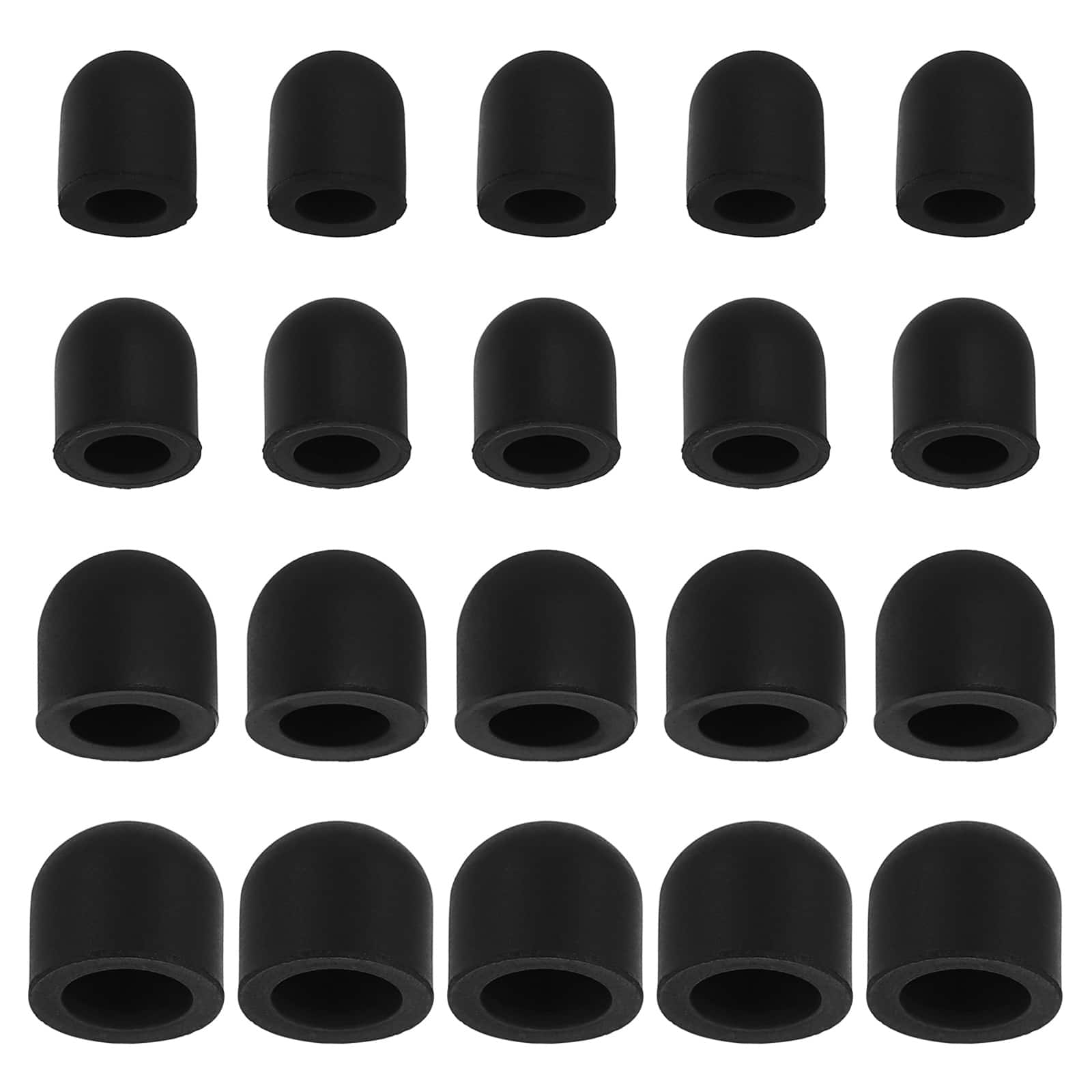 Unique Bargains - 20pcs 5/6/7/8mm Rubber Tips for Capacitive Stylus Pen for Tablets Phones E-readers - Black