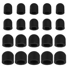 Unique Bargains - 20pcs 5/6/7/8mm Rubber Tips for Capacitive Stylus Pen for Tablets Phones E-readers - Black