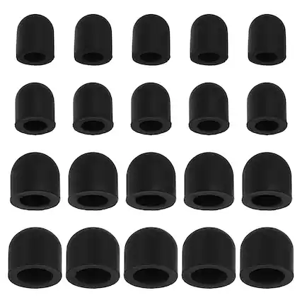 Front. Unique Bargains - 20pcs 5/6/7/8mm Rubber Tips for Capacitive Stylus Pen for Tablets Phones E-readers - Black.