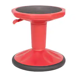 Flash Furniture - Carter Adjustable Height Kids Flexible Active Stool for Classroom and Home with Non-Skid Bottom, 14" - 18" Seat H - Red
