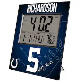 Keyscaper - Anthony Richardson Indianapolis Colts Digital Desk & Wall Clock - Multicolor