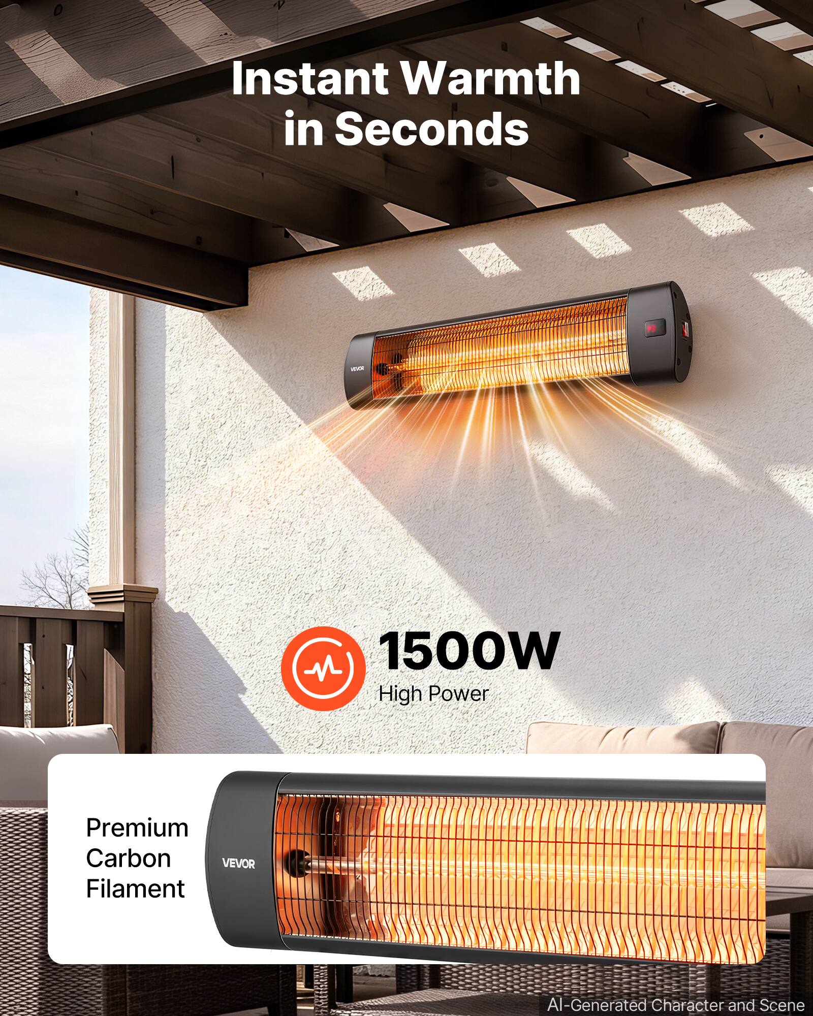 Instant Warmth in Seconds

1500W High Power

Premium Carbon Filament

AI-Generated Character and Scene