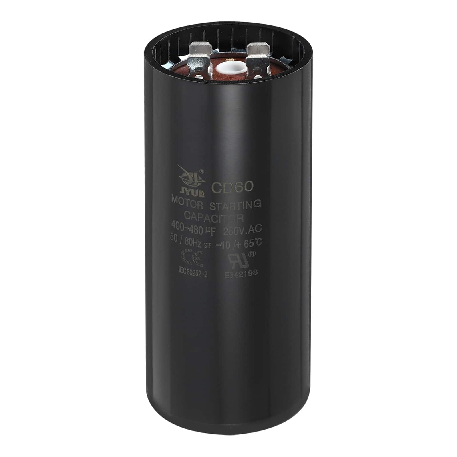 Unique Bargains - CD60 Capacitor 400-480 Mfd, 250 VAC Run Motor Start Capacitor for Electric Fan/Well Pump - Black