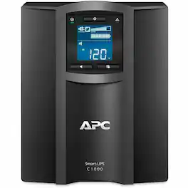 APC - Smart-UPS C, Line Interactive, 1000VA, Tower, 120V, 8x NEMA 5-15R outlets, SmartConnect port, USB and Serial - Black