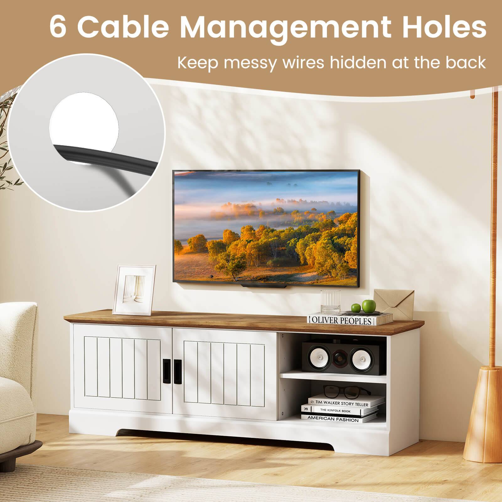 6 Cable Management Holes  
Keep messy wires hidden at the back  

OLIVER PEOPLES  
Tas WALKER STORY TELLER - THE TINPOLA - AMERICAN FASHION