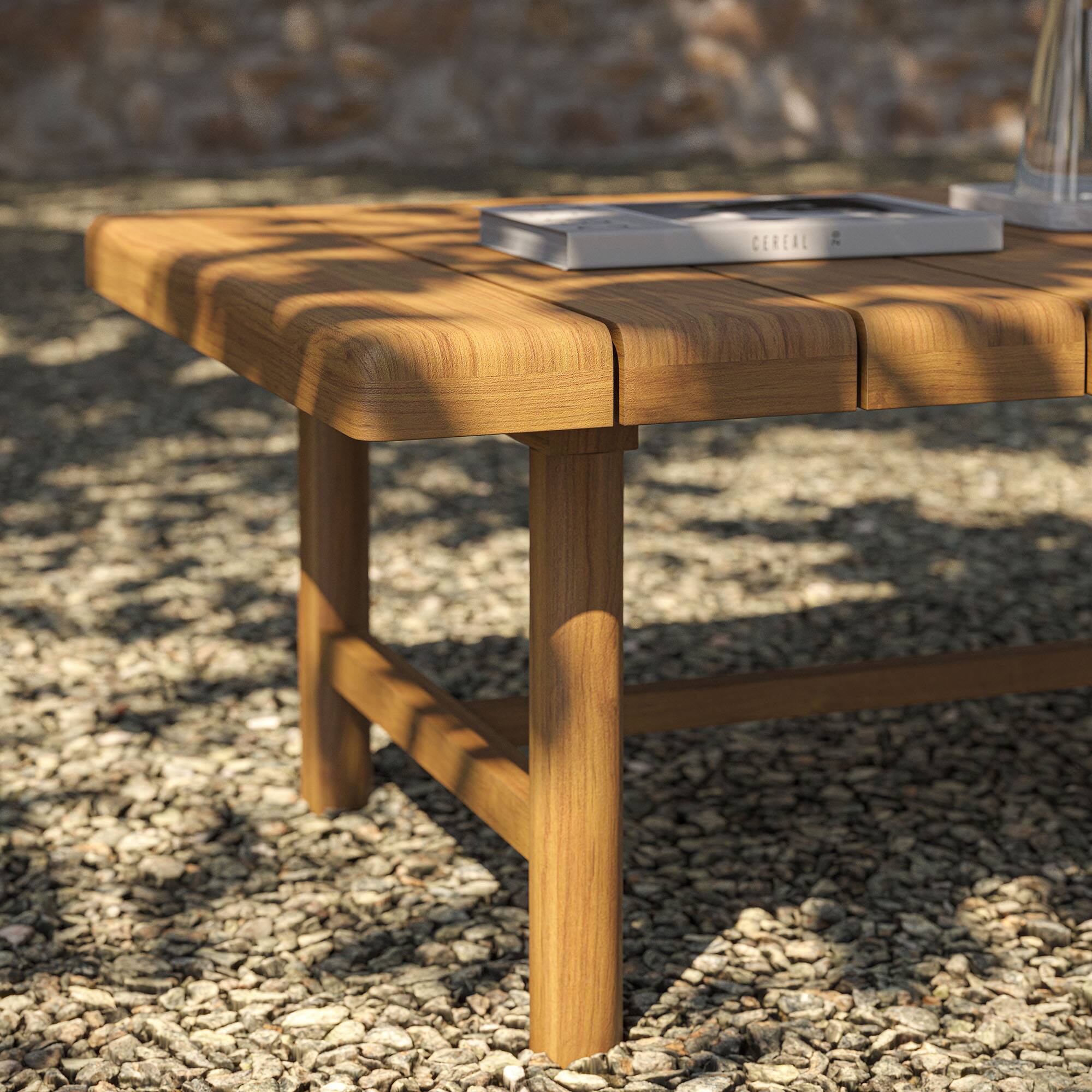 Back. Modway - Eleni 41-Inch Outdoor Teak Wood Coffee Table by Modway - Natural.