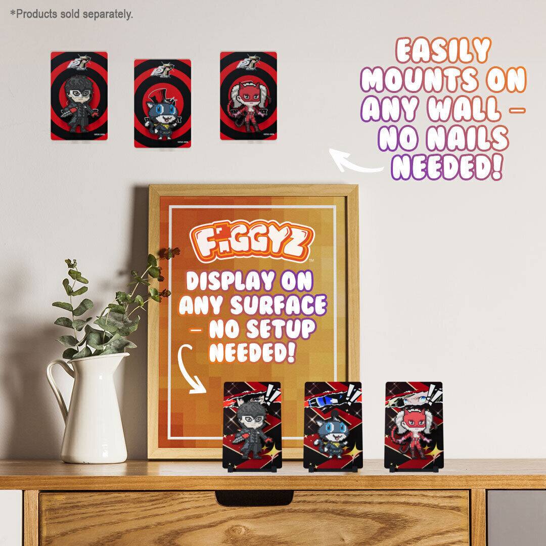 *Products sold separately.

EASILY MOUNTS ON ANY WALL - NO NAILS NEEDED!

DISPLAY ON ANY SURFACE - NO SETUP NEEDED!
