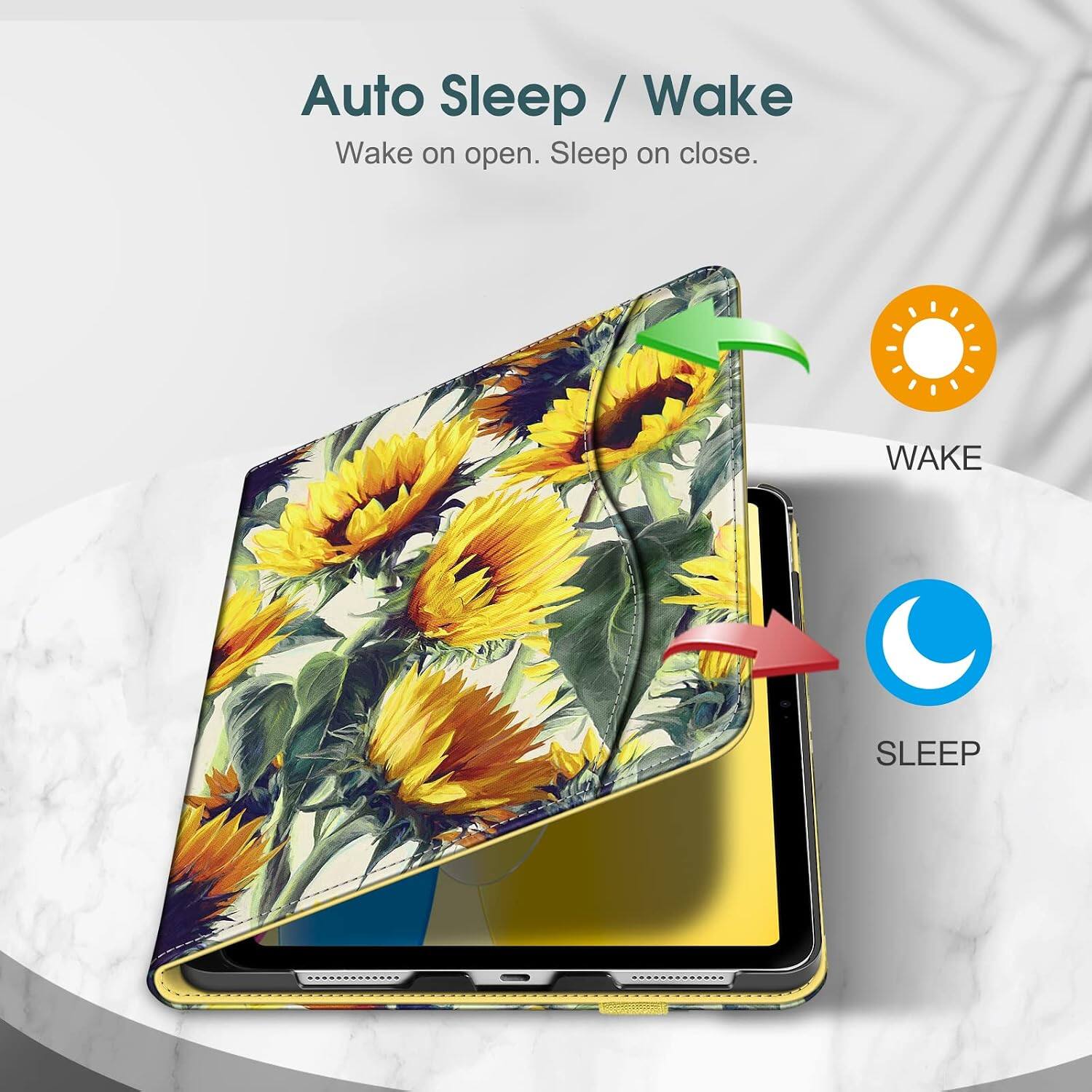 Auto Sleep / Wake  
Wake on open. Sleep on close.  

WAKE  
SLEEP