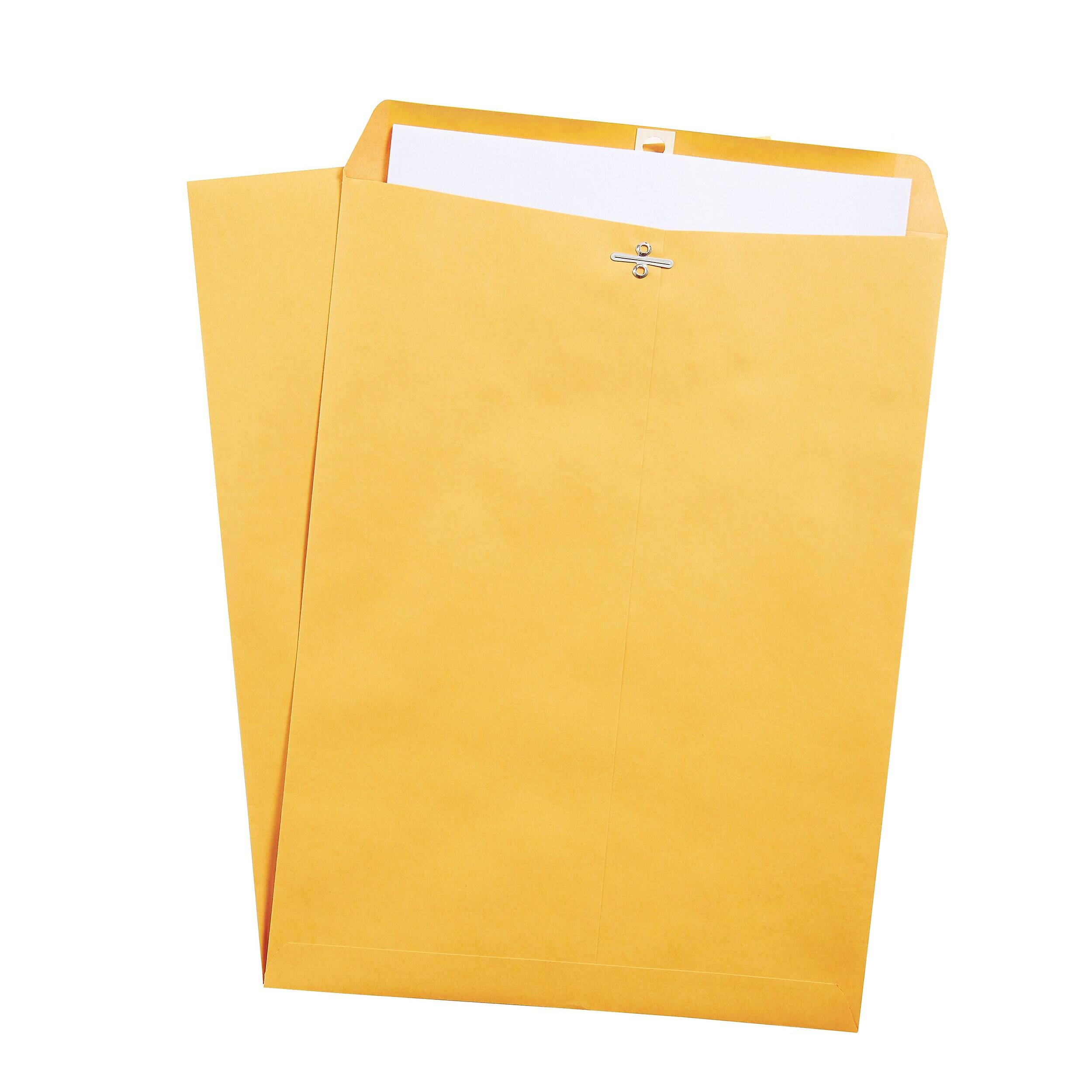 Alt View 1. Staples - Staples 12 x 15.5 Clasp & Moistenable Glue Kraft Catalog Envelopes, Brown, 100/Box - Brown.