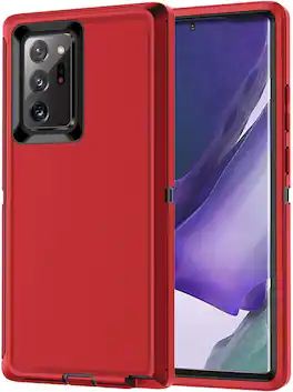 Entronix - Heavy Duty Case for Samsung Galaxy Note 20 Ultra - Triple-Layer Protection - Red