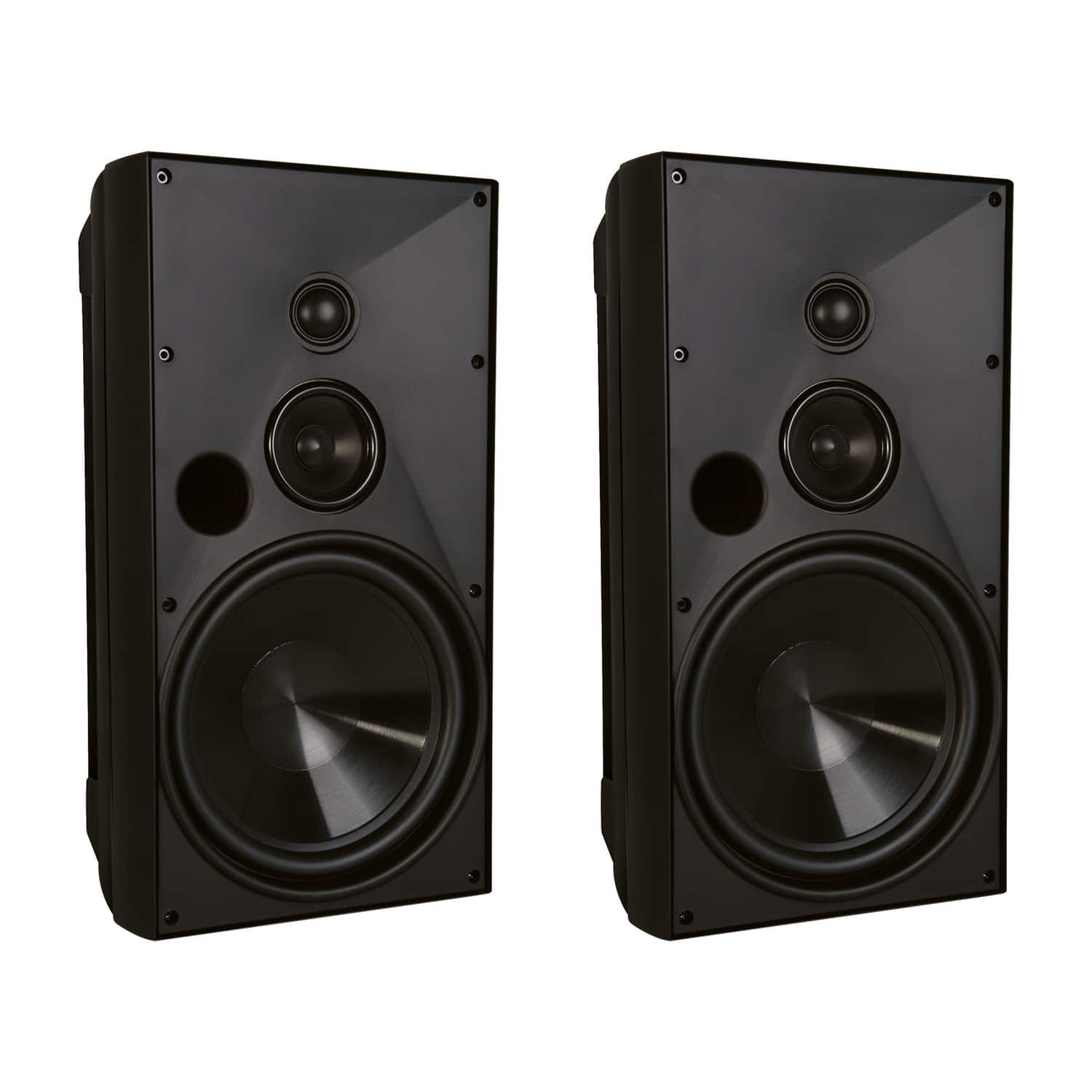 Proficient Audio - Aw830blk Aw830 175-watt 8-in. Outdoor 3-way Speaker Set - Black