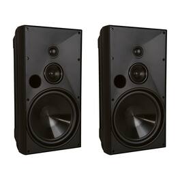 Proficient Audio - AW830 175-Watt 8" Outdoor 3-Way Speaker Set - Black