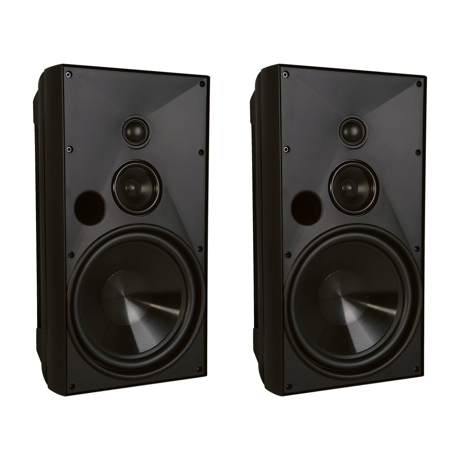 Front. Proficient Audio - AW830 175-Watt 8" Outdoor 3-Way Speaker Set - Black.
